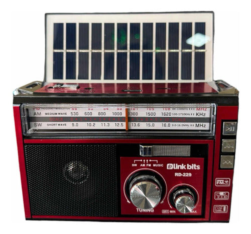 Radio Vintage Solar + LINTERNA RECARGABLE GRATIS !!